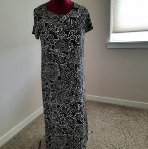 Black & white long dress